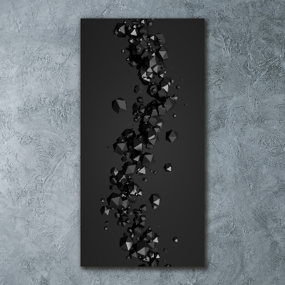 Quadro stampa su vetro acrilico verticale Astrazione 3D