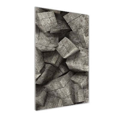 Quadro acrilico verticale Cubi di cemento