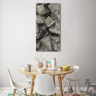 Quadro acrilico verticale Cubi di cemento