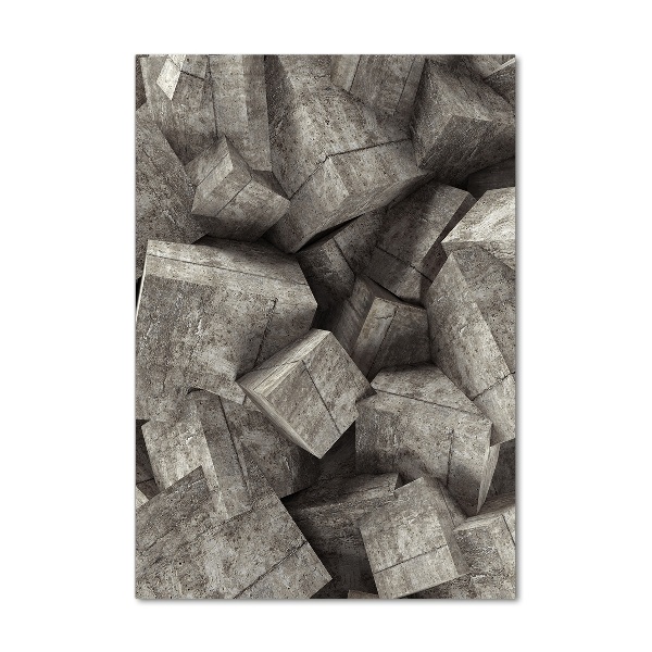 Quadro acrilico verticale Cubi di cemento