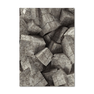 Quadro acrilico verticale Cubi di cemento