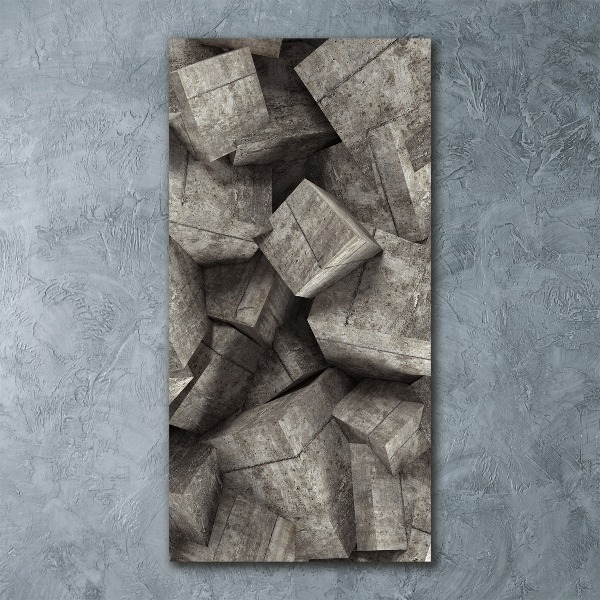 Quadro acrilico verticale Cubi di cemento