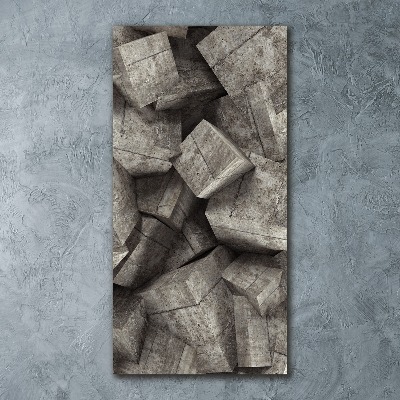 Quadro acrilico verticale Cubi di cemento