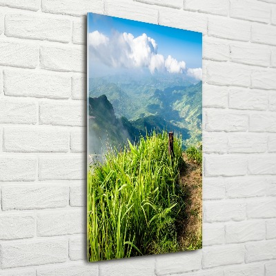 Quadro vetro acrilico verticale Sentiero di montagna