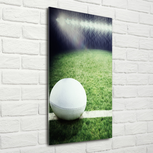 Quadro acrilico verticale Palla da rugby