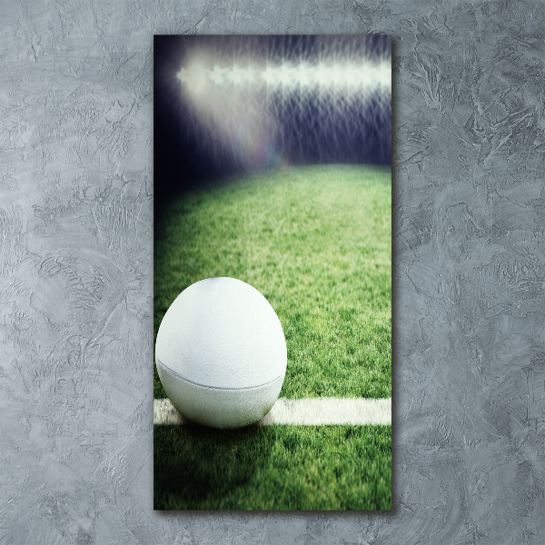 Quadro acrilico verticale Palla da rugby