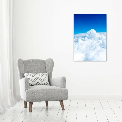 Quadro in vetro acrilico verticale Volo sopra le nuvole
