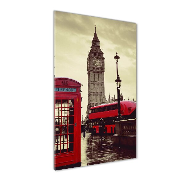 Quadro in vetro acrilico verticale Big Ben di Londra