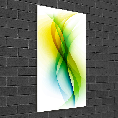 Quadro vetro acrilico verticale Onde astratte