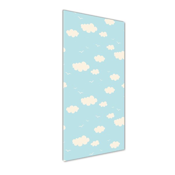 Quadro vetro acrilico verticale Nuvole
