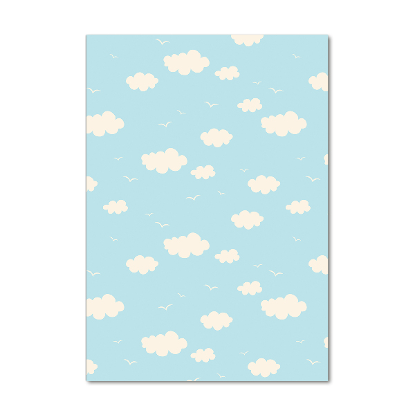 Quadro vetro acrilico verticale Nuvole