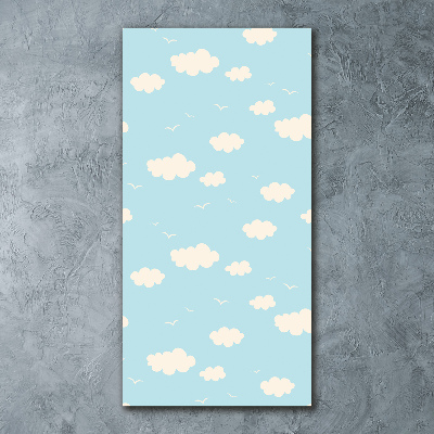 Quadro vetro acrilico verticale Nuvole