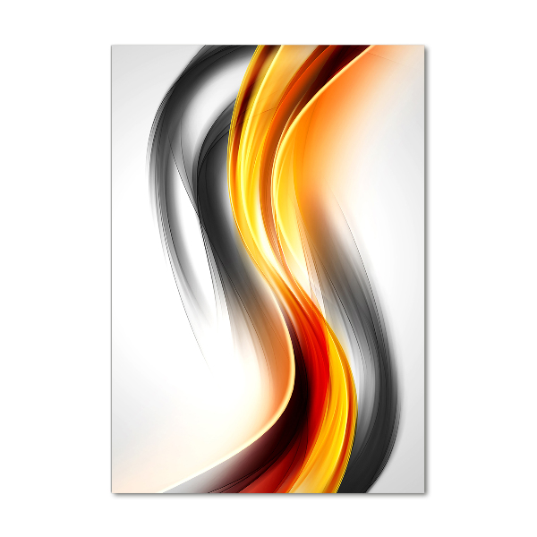 Quadro stampa su vetro acrilico verticale Onde astratte