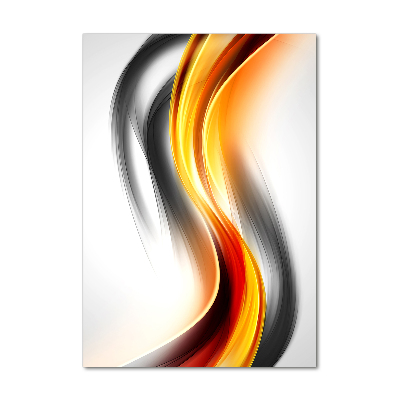 Quadro stampa su vetro acrilico verticale Onde astratte