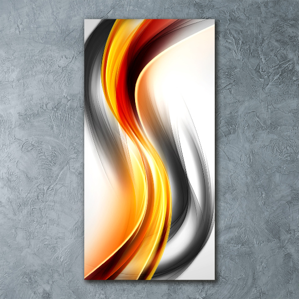 Quadro stampa su vetro acrilico verticale Onde astratte