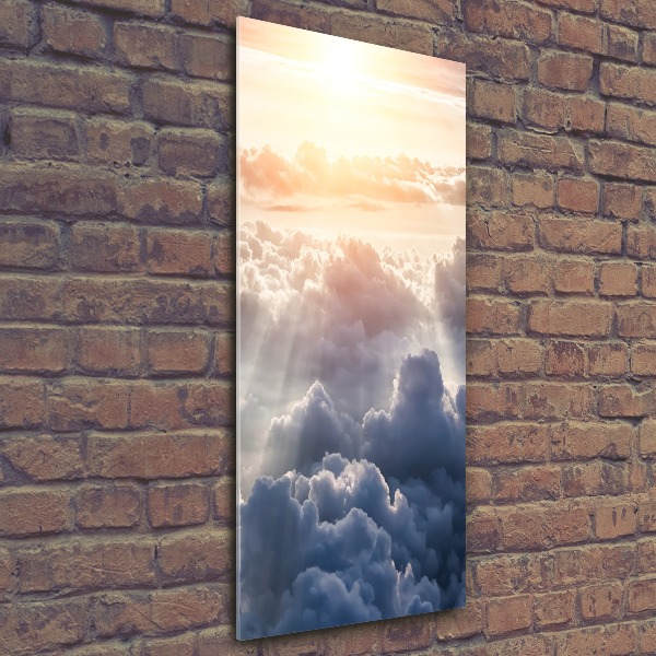 Quadro vetro acrilico verticale Volo sopra le nuvole