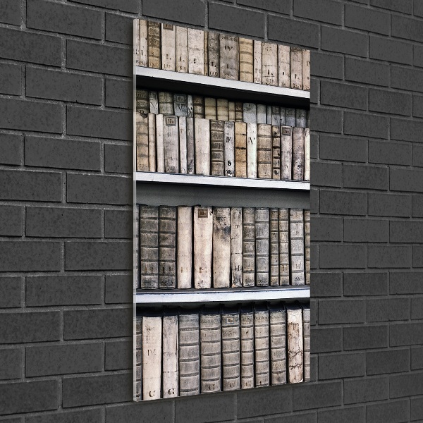 Quadro in vetro acrilico verticale Libreria