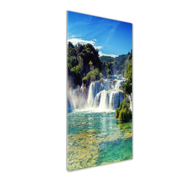 Quadro acrilico verticale Cascata di Krka