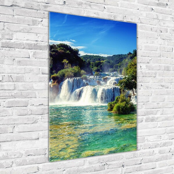 Quadro acrilico verticale Cascata di Krka