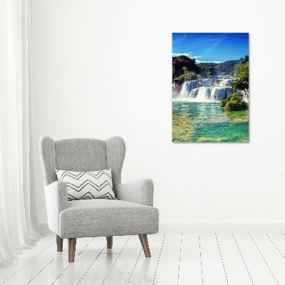 Quadro acrilico verticale Cascata di Krka