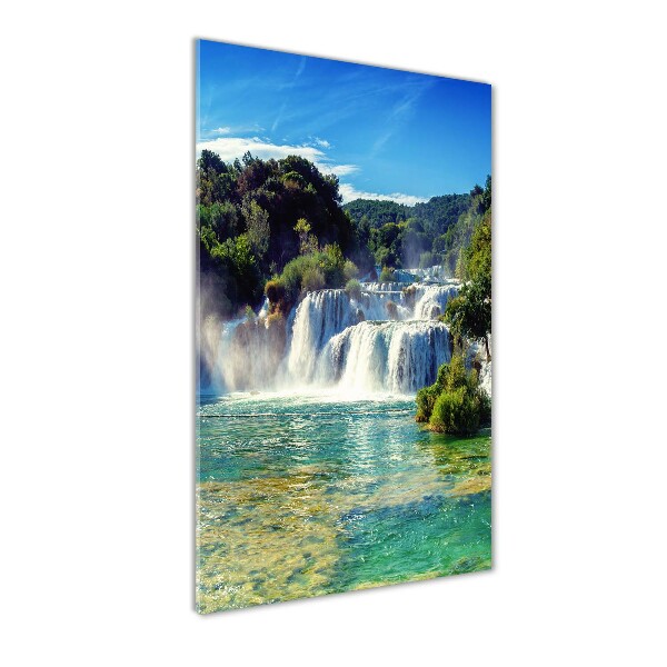 Quadro acrilico verticale Cascata di Krka