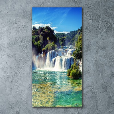 Quadro acrilico verticale Cascata di Krka