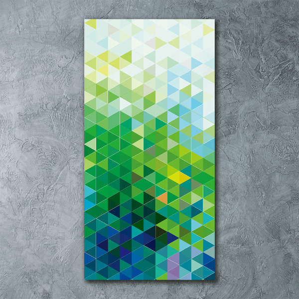 Quadro stampa su vetro acrilico verticale Triangoli astratti