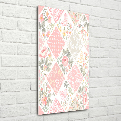 Quadro vetro acrilico verticale Motivo floreale