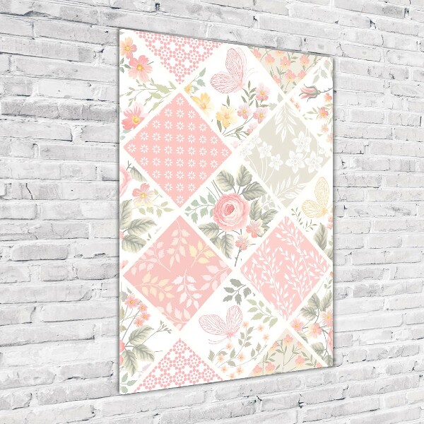 Quadro vetro acrilico verticale Motivo floreale