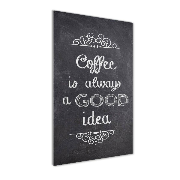 Quadro vetro acrilico verticale Collage di caffè