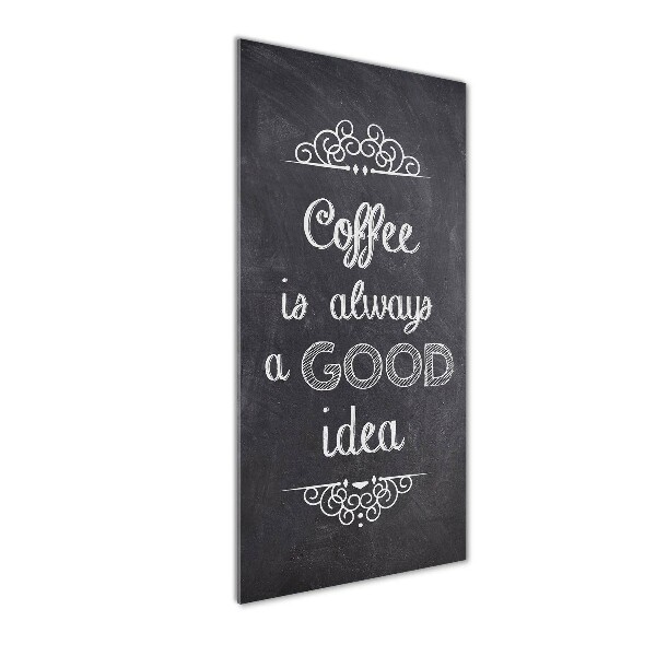 Quadro vetro acrilico verticale Collage di caffè