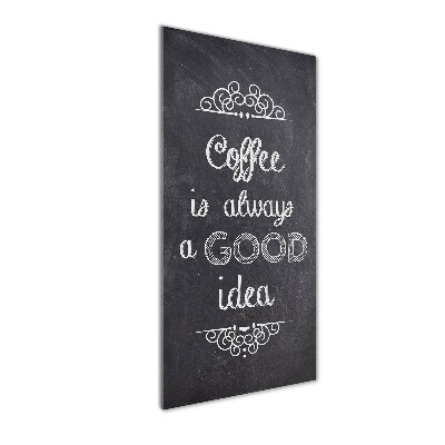 Quadro vetro acrilico verticale Collage di caffè