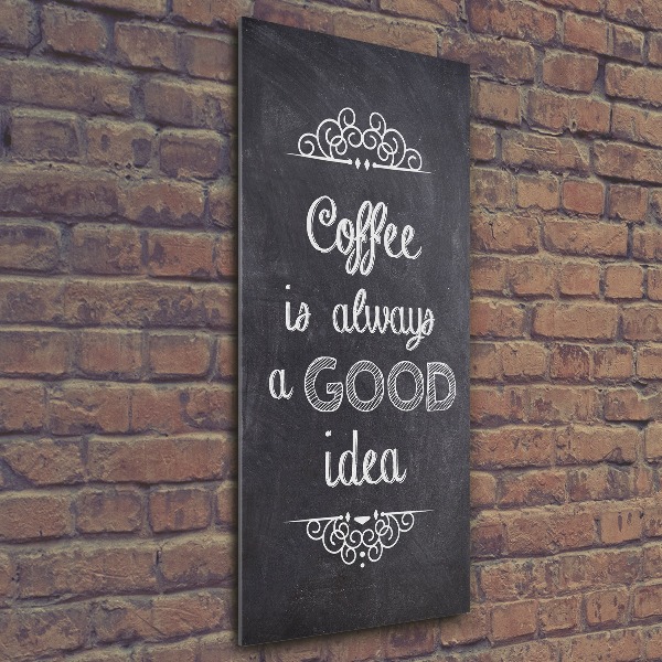 Quadro vetro acrilico verticale Collage di caffè