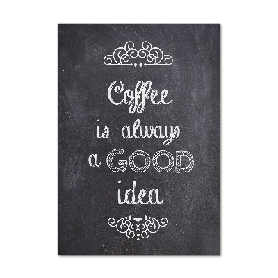 Quadro vetro acrilico verticale Collage di caffè