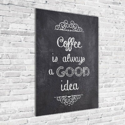 Quadro vetro acrilico verticale Collage di caffè