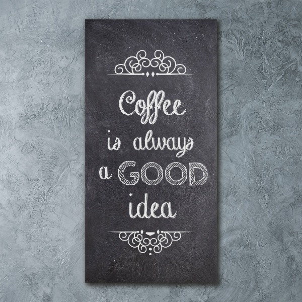 Quadro vetro acrilico verticale Collage di caffè