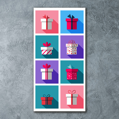 Quadro in vetro acrilico verticale Presenta