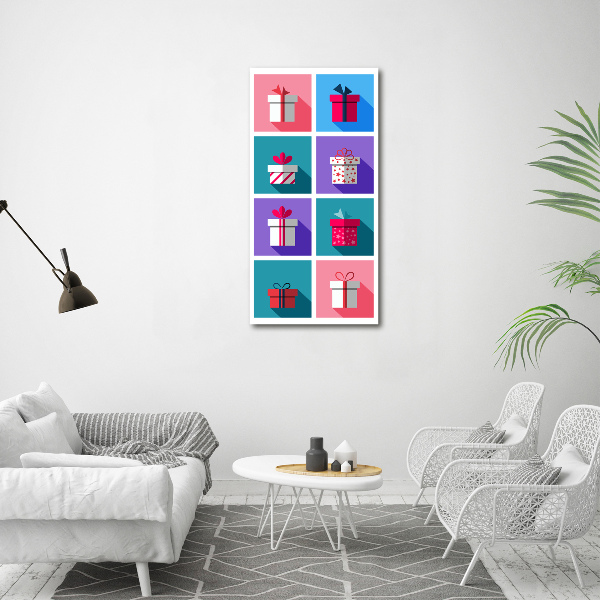 Quadro in vetro acrilico verticale Presenta