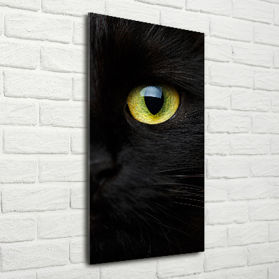 Quadro acrilico verticale Occhi di gatto