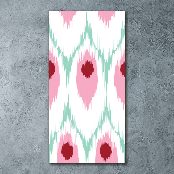 Quadro stampa su vetro acrilico verticale Motivo a pavone