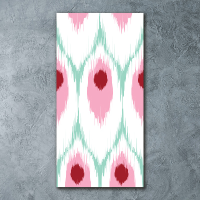 Quadro stampa su vetro acrilico verticale Motivo a pavone