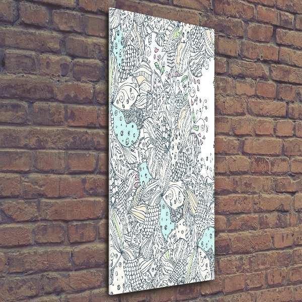 Quadro vetro acrilico verticale Motivo floreale