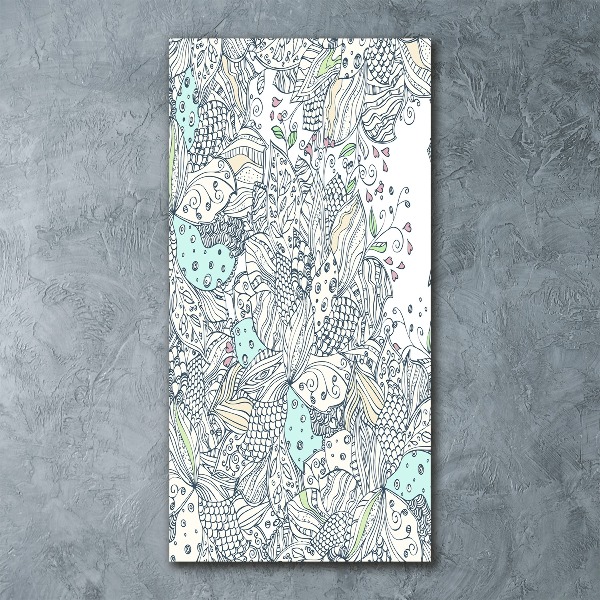 Quadro vetro acrilico verticale Motivo floreale