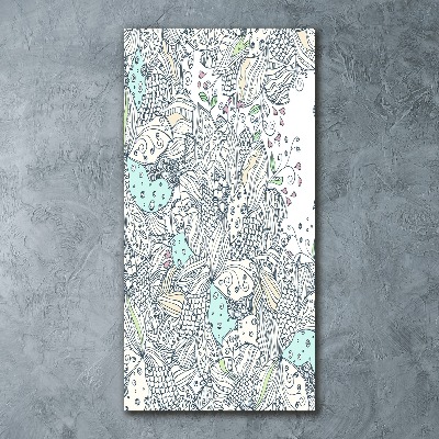 Quadro vetro acrilico verticale Motivo floreale