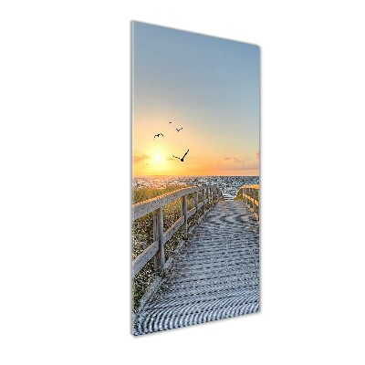 Quadro vetro acrilico verticale Sentiero per la spiaggia