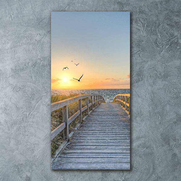 Quadro vetro acrilico verticale Sentiero per la spiaggia