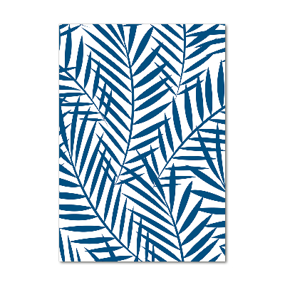 Quadro in vetro acrilico verticale Foglie tropicali