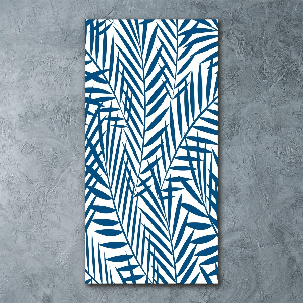 Quadro in vetro acrilico verticale Foglie tropicali