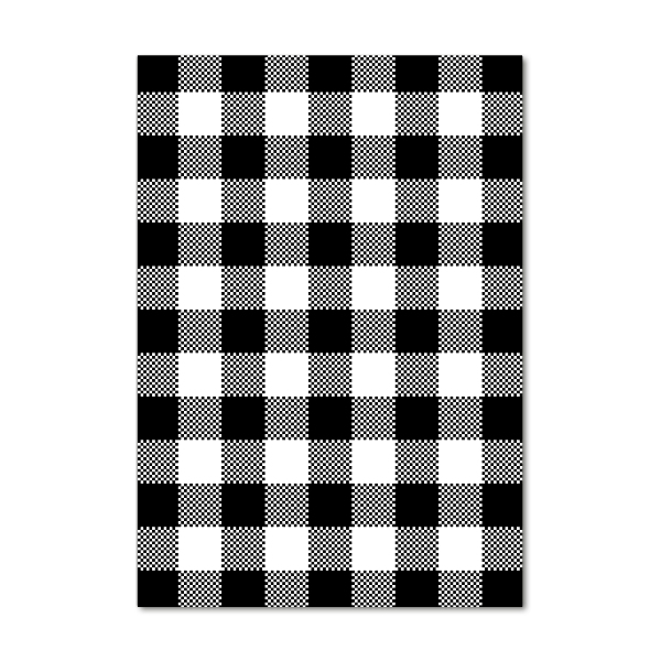 Quadro vetro acrilico verticale A scacchi bianchi e neri