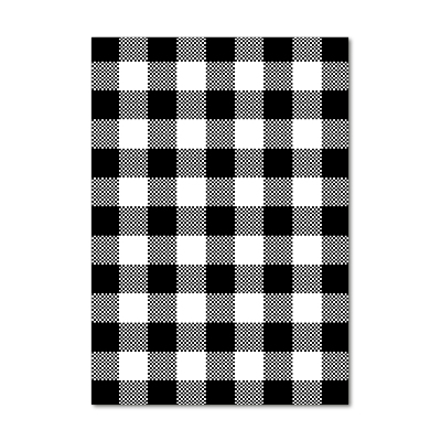 Quadro vetro acrilico verticale A scacchi bianchi e neri